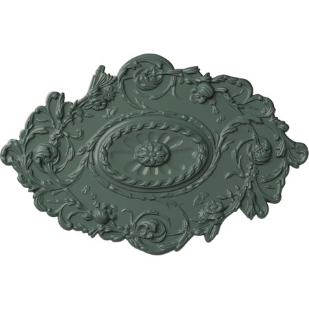 Strasbourg Ceiling Medallion, Hand-Painted Cloud Burst, 30 1/2"W x 20"H x 1 1/2"P